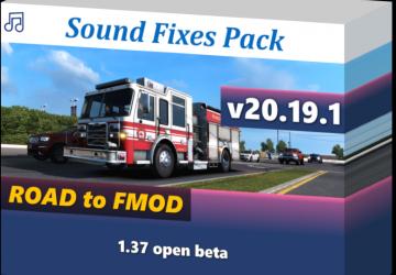 Мод Sound Fixes Pack версия 20.19 для American Truck Simulator (v1.37.x)