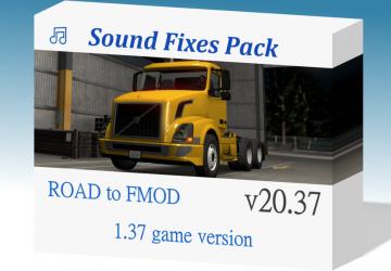 Мод Sound Fixes Pack версия 20.37.2 для American Truck Simulator (v1.38.x)