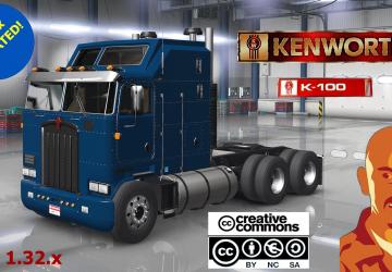 Мод Kenworth K100 версия 29.08.18 для American Truck Simulator (v1.32.x)