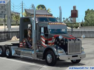 Мод Kenworth T800 Lite версия 12.12.17 для American Truck Simulator (v1.6.x, - 1.30.x)