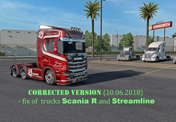 Мод Scania для ATS версия 10.06.18 для American Truck Simulator (v1.31.x, 1.32.x)