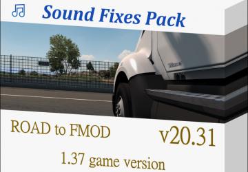 Мод Sound Fixes Pack версия 20.31 для American Truck Simulator (v1.37.x)