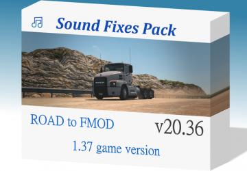 Мод Sound Fixes Pack версия 20.36.1 для American Truck Simulator (v1.37.x)