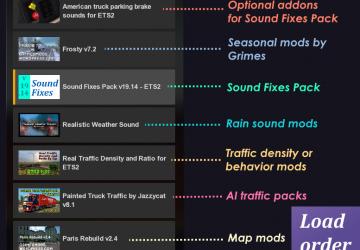 Мод Sound Fixes Pack версия 19.27 для American Truck Simulator (v1.35.x)