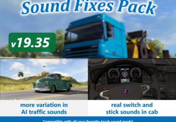 Мод Sound Fixes Pack версия 19.35 для American Truck Simulator (v1.35.x)