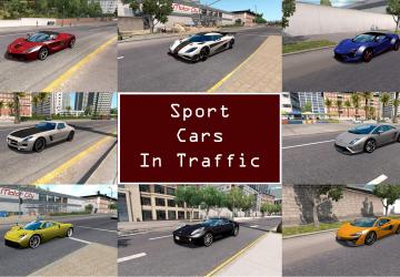 Мод Sport Cars Traffic Pack версия 1.0 для American Truck Simulator (v1.31.x)