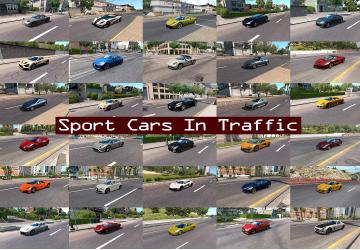 Мод Sport Cars Traffic Pack версия 4.9 для American Truck Simulator (v1.35.x, 1.36.x)