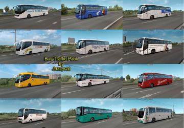 Мод Bus Traffic Pack версия 7.2 для Euro Truck Simulator 2 (v1.35.x)