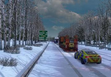 Мод Frosty Winter Weather Mod версия 6.6 для Euro Truck Simulator 2 (v1.31.x)