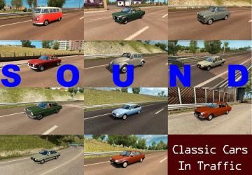 Мод Звуки для Classic Cars Traffic Pack by TrafficManiac v1.0 для Euro Truck Simulator 2 (v1.31.x)